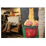 Large Hand-Carved Wooden Native American Statue