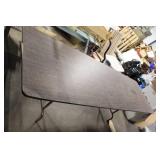Large Folding Table with Wood Grain Finish
