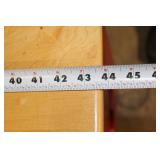 Red Wooden Storage Bench with Lift-Top