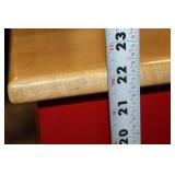 Red Wooden Storage Bench with Lift-Top