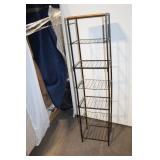 Metal and Wood Freestanding Shelving Unit