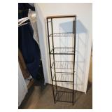 Metal and Wood Freestanding Shelving Unit