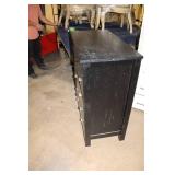 Black Wooden Dresser with 5 Drawers