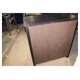 Black Wooden Dresser with 5 Drawers