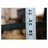 Round Glass Top Coffee Table with Wrought Iron Base