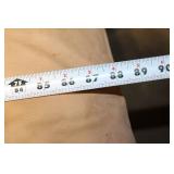 Used Tan Suede Sofa with Cushioned Back and Armrests