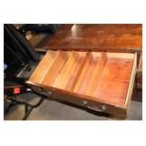 Vintage Wooden Dresser with Brass Accents