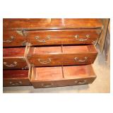 Vintage Wooden Dresser with Brass Accents