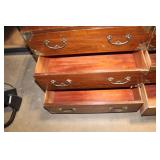 Vintage Wooden Dresser with Brass Accents