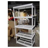 Tall Plastic 5-Tier Shelving Unit for Storage