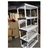 Tall Plastic 5-Tier Shelving Unit for Storage