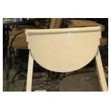 Used Wooden Dining Chair with Cushioned Seat