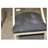 Used Wooden Dining Chair with Cushioned Seat