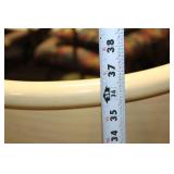 Used Wooden Dining Chair with Cushioned Seat