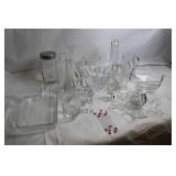 Assorted Crystal and Glassware Collection Including Vases, Bowls, and More