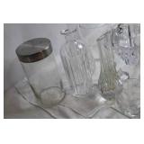 Assorted Crystal and Glassware Collection Including Vases, Bowls, and More