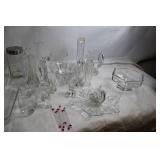 Assorted Crystal and Glassware Collection Including Vases, Bowls, and More
