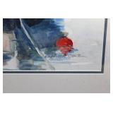 Framed Watercolor Painting: Boats - Inside the Quay, Cornwall by Charissa Cole