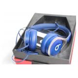 Used Beats by Dre Wired Headphones in Blue with Original Box