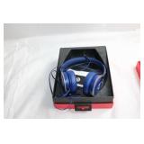 Used Beats by Dre Wired Headphones in Blue with Original Box