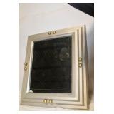 Elegant Edward Art Wall Mirror with Decorative Gold Accents