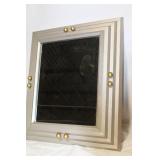 Elegant Edward Art Wall Mirror with Decorative Gold Accents