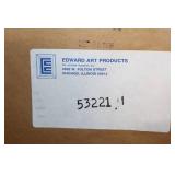 Elegant Edward Art Wall Mirror with Decorative Gold Accents