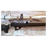 Magnum Research .22 WMR Heavy-barrel Competition Target Rifle with Hogue Stock and Nc Star Scope