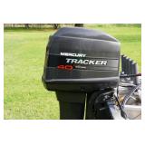 1995 Bass Tracker Tournament TX17 Fishing Boat with Trailer and 40HP Mercury Outboard