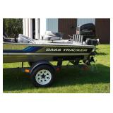 1995 Bass Tracker Tournament TX17 Fishing Boat with Trailer and 40HP Mercury Outboard