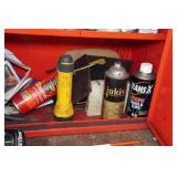 Metal Garage Cabinet with Contents