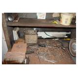 Garage Work Bench and Shelf with Contents