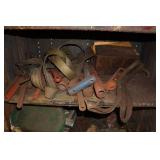 Garage Work Bench and Shelf with Contents