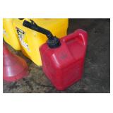 *3* Fuel Cans and Funnel - 5-Gallon Diesel, 2-Gallon Gas
