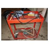 Metal Rolling Cart with Contents