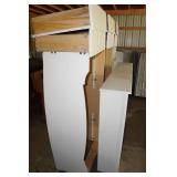 White Bed Frame and Headboard with Storage - Full