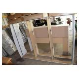 White Bed Frame and Headboard with Storage - Full