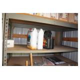 Shelves with Contents - Shovels, Paint, Rakes, Cords