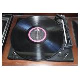 Vintage Montgomery Ward Airline Stereophonic 4D Console with Records