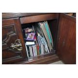 Vintage Montgomery Ward Airline Stereophonic 4D Console with Records