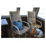 *2* Patio Chairs with Table and Décor