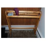 Vintage Wooden Blanket Rack with Heat Pad and Neck Pillow