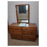 Dresser with Mirror and Bedframe - Full