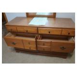 Dresser with Mirror and Bedframe - Full