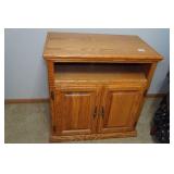 Wooden Entertainment Cabinet with Chair