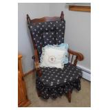 Wooden Entertainment Cabinet with Chair