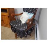 Wooden Entertainment Cabinet with Chair