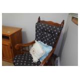 Wooden Entertainment Cabinet with Chair