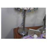 *2* Table Lamps with Vintage Hair Brush Set and Assorted Décor