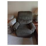 Couch with Pillows and Recliner